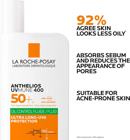 Protector Solar Facial Anthelios UVMune 400 Oil Control FPS 50+ La Roche-Posay | 50 ml
